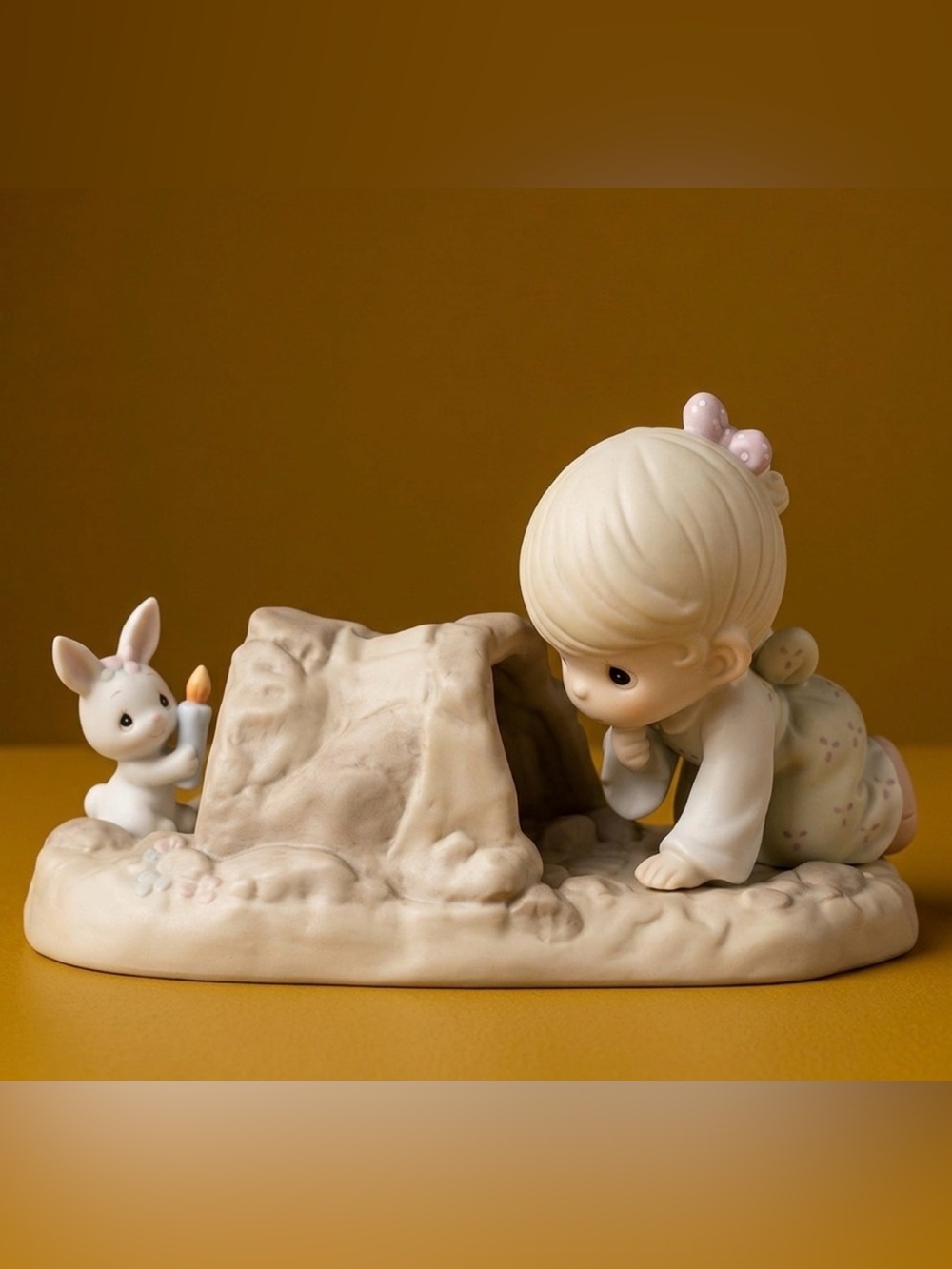 Precious Moments Porcelain There’s a Light at the end of the Tunnel 1990